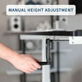 thumbnail image 6 of VIVO White Manual Height Adjustable Stand Up Desk Frame Crank Ergonomic System, 6 of 8