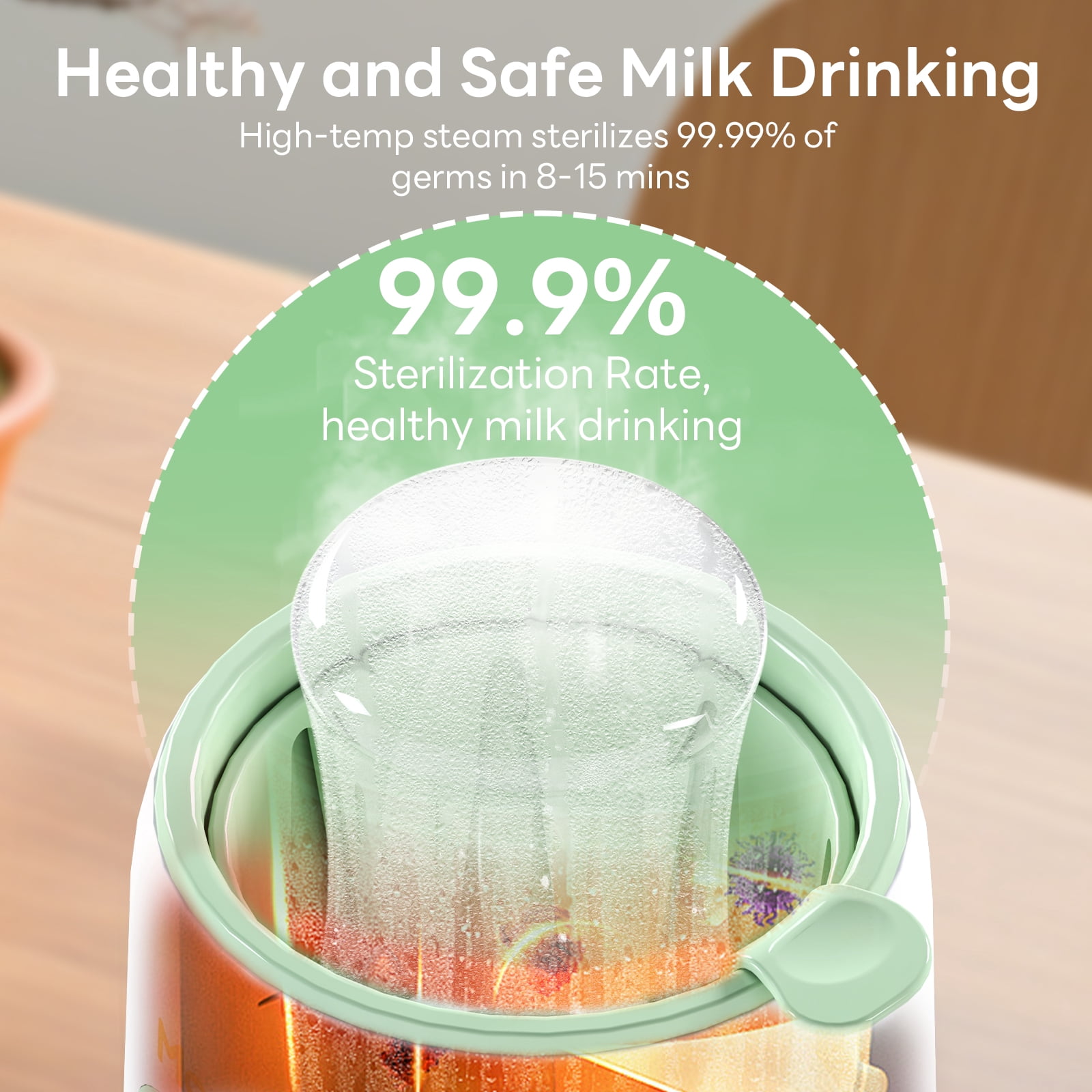 Bottle Warmer,8-in-1 Fast Baby Bottle Warmer for Breastmilk and Formula,Milk Warmer with Accurate Temperature Control and Automatic Shut-Off,Multifunctional Bottle Warmers for All Bottles