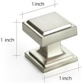 thumbnail image 3 of 5 Pack Brushed Nickel Square Kitchen Cabinet Knobs,Zinc Solid Drawer Pulls,Farmouse Cabinet Handles for Cupboard, Closet, Dresser and Bathroom, Modern Cabinet Hardware for Cabinets, 3 of 18
