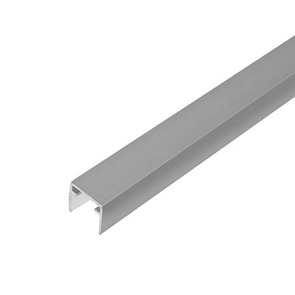 guía canal de aluminio 2 x 300 cm plata