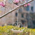 thumbnail image 7 of sruoe Bird Feeder, Hanging Bird Feeder Tray, Bird Feeders Outdoor, Cardinal Bird Feeder, Hopper Feeder, Small Large Bowl Wild Bird Feeders for Garden Decor, Metal, 7 of 7