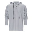 thumbnail image 4 of JTieacloth Men Warm Lined Hooded Men's Sports Fitness Hooded Long Sleeved T Shirt Border Hoodie Top Foreign Trade American Shirt Top Gray, 4 of 6