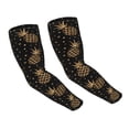 thumbnail image 2 of Goofa Gold Glitter Pineapples Pattern UV Sun Protection Arm Sleeves, UPF 50 Sports Cooling Arm Compression Sleeves for Men Women Teenager, 2 of 8