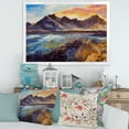thumbnail image 3 of Designart 'Impression Pink Sunset Over The Mountains By The Sea' Nautical & Coastal Framed Art Print, 3 of 4
