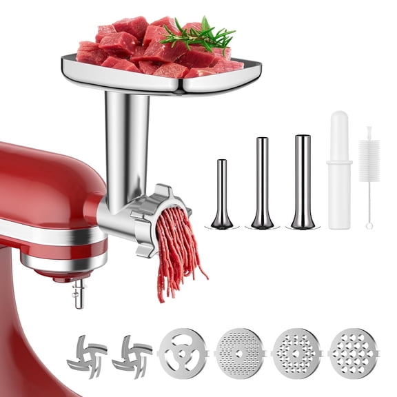 TOCOKEID All-Metal Meat Grinder & Food Grinder Attachment for KitchenAid Stand Mixer