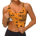 thumbnail image 3 of Vsdgher Trick Or Treat Sports Bras for Women, Women Athletic Tank Top Built-in Bra Camisole Sports Vest for Yoga Running Fitness Exercise-Medium, 3 of 8