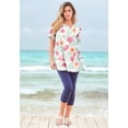 thumbnail image 2 of Roaman's Women's Plus Size Ultimate Cotton Crewneck Short Sleeve Swing Tee, 2 of 6