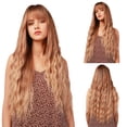 thumbnail image 1 of NARABB 32inch Light Brown With Gradient Gold High Temperature Silk Chemical Fiber Hair, 1 of 9