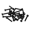 thumbnail image 2 of M1.4x8mm Alloy Steel Hex Socket Head Knurled Cap Screw Bolt Black 20pcs, 2 of 5