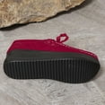 thumbnail image 5 of Hinvhai Women's Suede Platform Wedge Loafers Moccasin Toe Comfort Casual Slip-on Loafer Shoes Non-Slip Walking Shoes Red 7(39), 5 of 8