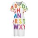 thumbnail image 3 of ¡Camiseta gráfica con el alfabeto "Te amo" perfecta para niños de jardín de infantes, preescolares y maestros! Vestido largo con bolsillos sueltos, 3 of 6