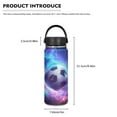 thumbnail image 5 of SEANATIVE Galaxy Fire Soccer Water Bottles for Girls 18oz Leak Proof Double Walled Stainless Steel Gym Bottles for Men Women Insulated Bottle Hot Cold Hiking Canteen, 5 of 7