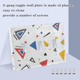 thumbnail image 3 of Yayeee Toggle Light Switch Wall Plate 3-Gang 6.37"x4.48" Decorative Outlet Cover, Colorful Geometric, 3 of 7