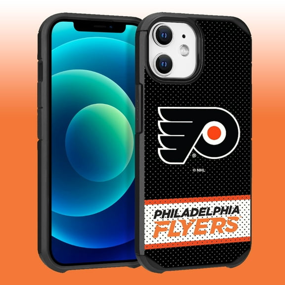 Apple iPhone iPhone 12 Pro (6.1) -NHL Licensed Philadelphia Flyers Team Logo on Jersey Textured Dual Layer Case