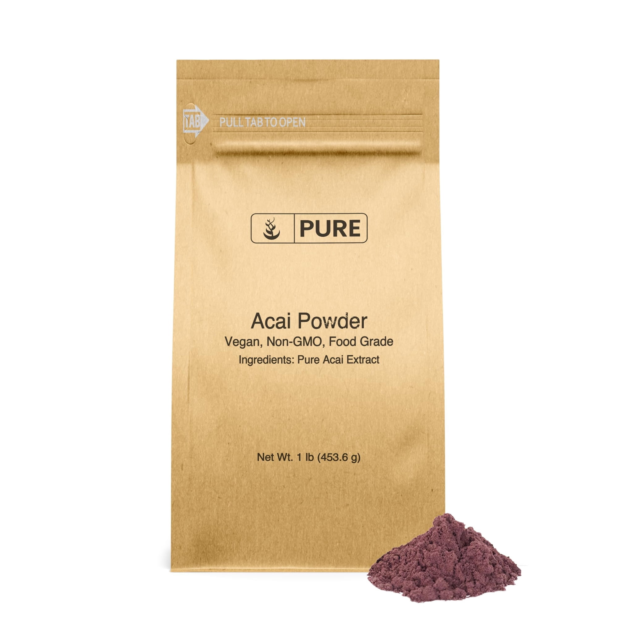 PURE ORIGINAL INGREDIENTS Acai Powder 1 lb Superfood, Vegan, Non GMO