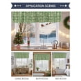thumbnail image 6 of Kitchen Cafe Valance Curtain for Small Windows,Abstract Green Buffalo Plaid Rod Pocket Short Valances,42x18in, 6 of 9