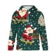 thumbnail image 3 of Sudadera con capucha para hombre, informal, con cordón, estampado navideño, deportiva, blusa de poliéster, 3 of 4