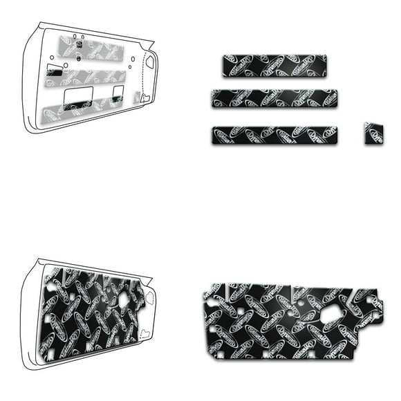 Fits 1994-2004 Ford Mustang Dynamat Sound Dampening Kit XFO M4 D Xtreme; Door Kit; 1/16 Inch Thickness; Butyl Rubber With Aluminum Constraining Layer; Custom Cut