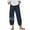 Navy, variant on Honeeladyy Yoga Pants,Women's Fashion High Waist Straight Tube Trouser Hem Print Cotton Versatile Casual Pants