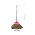 thumbnail image 2 of RENACLIPY Handmade Red Soft Grass Asian Broom for Indoor Wood Floor, Patio, and Household Sweeping Cleaning, 2 of 8