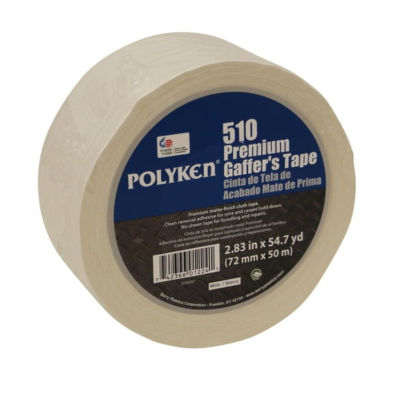 Polyken Gaffer's Tape,White,2 13/16inx54 3/4 yd, 510