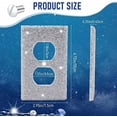 thumbnail image 4 of Outlet Covers.2 Pack Shiny Rhinestones Wall Plate Rhinestones Light Switch Cover Decorative Bling Switch Cover Crystal Outlet Covers Decorative Wall Plate Outlet Decorations, 4 of 7
