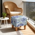 thumbnail image 4 of SCRAWLGOD Hydrangea Hummingbird Print Blue Stretch Square Ottoman Slipcover Folding Storage Stool Ottoman Cover Breathable Footstool Covers Slipcover Chair Covers for Living Room, 4 of 7