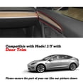 thumbnail image 3 of Xotic Tech Car Interior Door Panel Strip + Steering Wheel Button w/Bottom Piece + Paddle Shifter Cover Trim Accessories Combo Pkg, Carbon Fiber Pattern, Compatible with Tesla Model 3 Model Y 2021-up, 3 of 9