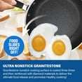 thumbnail image 4 of Granitestone Diamond Nonstick Frying Pan Set Piece 8" 10" 12" Triple Coated Mineral & Diamond Frying Pans, Skillets Cooking Pan Induction Oven Safe Black, 4 of 6