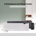 thumbnail image 2 of Amdohai Wireless Keyboard Mouse Combo 2.4GHz Wireless Keyboard 1200DPI Optical Mouse for Home Office Use Share 1 USB Receiver, White, 2 of 8