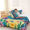 thumbnail image 4 of spefrowx Cartoon Orange Crab Queen Comforter Set for Kids, Coral Tropical Fish Seabed Comforter Sets Queen, Polka Dot Reversible, 3-Piece, 1 Comforter and 2 Pillowcases, 4 of 6