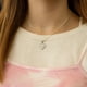 thumbnail image 4 of Collar Dual De Corazones Con Zirconia Para Mujer Plata 925 Plateado, 4 of 5