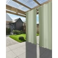 thumbnail image 3 of Outdoor Curtains for Patio Ombre Abstract Gradient Light Sage Green Waterproof Privacy Outside Curtains with 2 Tiebacks Grommet Top Pergola Curtains for Porch Cabana Gazebo 1 Panel, 54x108 inch, 3 of 7