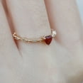 thumbnail image 3 of Cute Rings for Women Red Zircon Tiny Heart Jewelry Korean Accessories Gifts For Girlfriend, 3 of 3