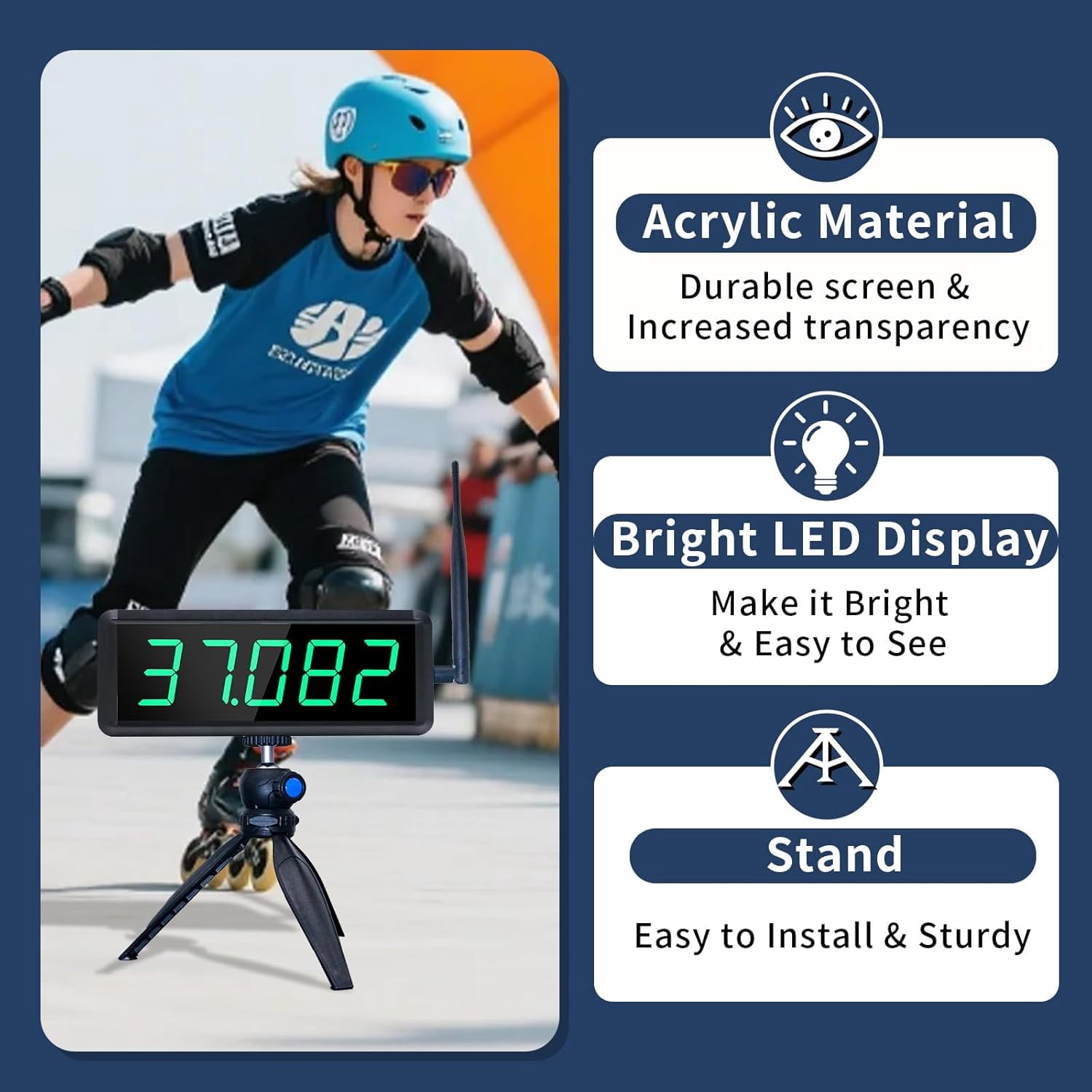 Battery Powered Wireless Laser Timer for Sprints Race Clock Running Stopwatch Electronic Bike Speed Training Skating Track Field Timer Motorcycle
