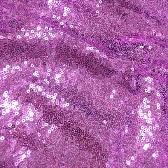 NAMZI 51in Wide x 1.1 Yards Length Sequin Fabric by The Yard, Glitter Linen Material for Tablecloth, Table Runner & Photo Booth Backdrop, Light Purple