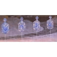 thumbnail image 2 of Northlight 4-Piece Silver and Blue Pre-Lit Dreidel Outdoor Hanukkah Pathway Markers, 2 of 2