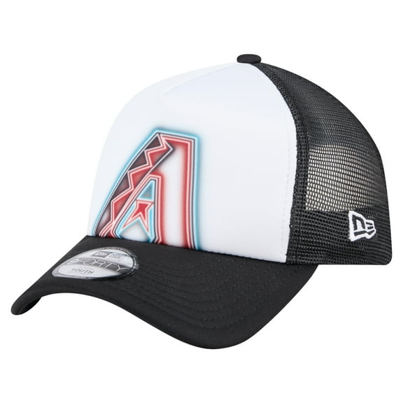 Toddler New Era  White/Black Arizona Diamondbacks Painted A-Frame 9FORTY Trucker Adjustable Hat