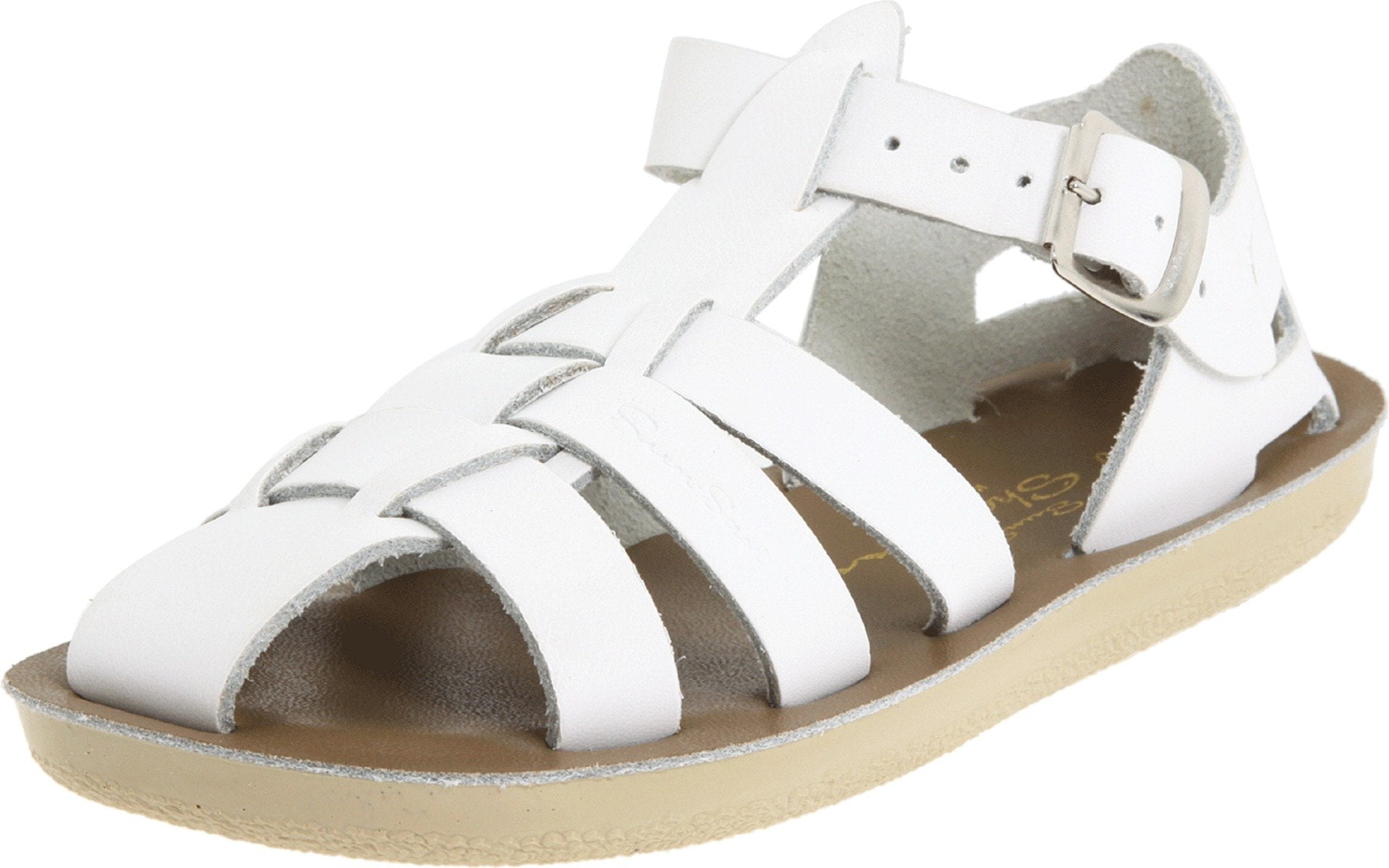 salt water sandals shark tan