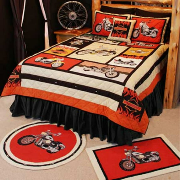 Patch Magic Motor Cycle Quilt Queen 85"X 95"