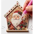 thumbnail image 2 of Christmas House Bead Diamond Art Ornament Set, Pearl Beaded Craft Decor Kit, Festive Wooden Cabin Tabletop Decoration, DIY Handmade Holiday Gift for Xmas Home Decor, 2 of 6