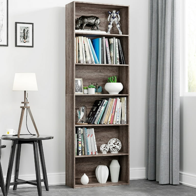 Homfa 8-Tier Wood Bookcase, 71'' Tall Storage Cube Organizer with