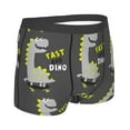 thumbnail image 3 of Junzan Cute Dinosaur Skate On Grey Background Mens Underwear Boxer Briefs For Men’s - Medium, 3 of 9