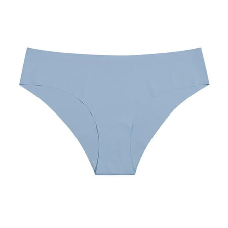 TIHLMK Womens Underwear Thongs for Women Pack G String Sales Women Solid Color Lingerie Panties Ladies Thongs Breathable Panties Ladies Underwear Gifts for Women Blue Underwear
