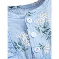 thumbnail image 3 of Qiylii Baby Girls Romper Long Sleeve Floral Gauze Dress Bodysuit 0-18 Months, 3 of 9