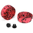 thumbnail image 1 of EVA Foam Bicycle Handlebar Tape with Shock-Absorbing Design, Comfortable Grip for Long Rides, Includes 2 End Plugs and 2 Tapes, Red & Black Color Option, 210cm Length, 18g Lightweight, 2-Pack Set, 1 of 6