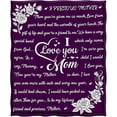 thumbnail image 2 of LHSHID Gifts for Mom Blanket I Love You Mom Gifts from Daughter Son for Mother Unique Birthday Mothers Day Thanksgiving Gifts for Mom Double Sided Printed Blanket Purple 50"x60", 2 of 4