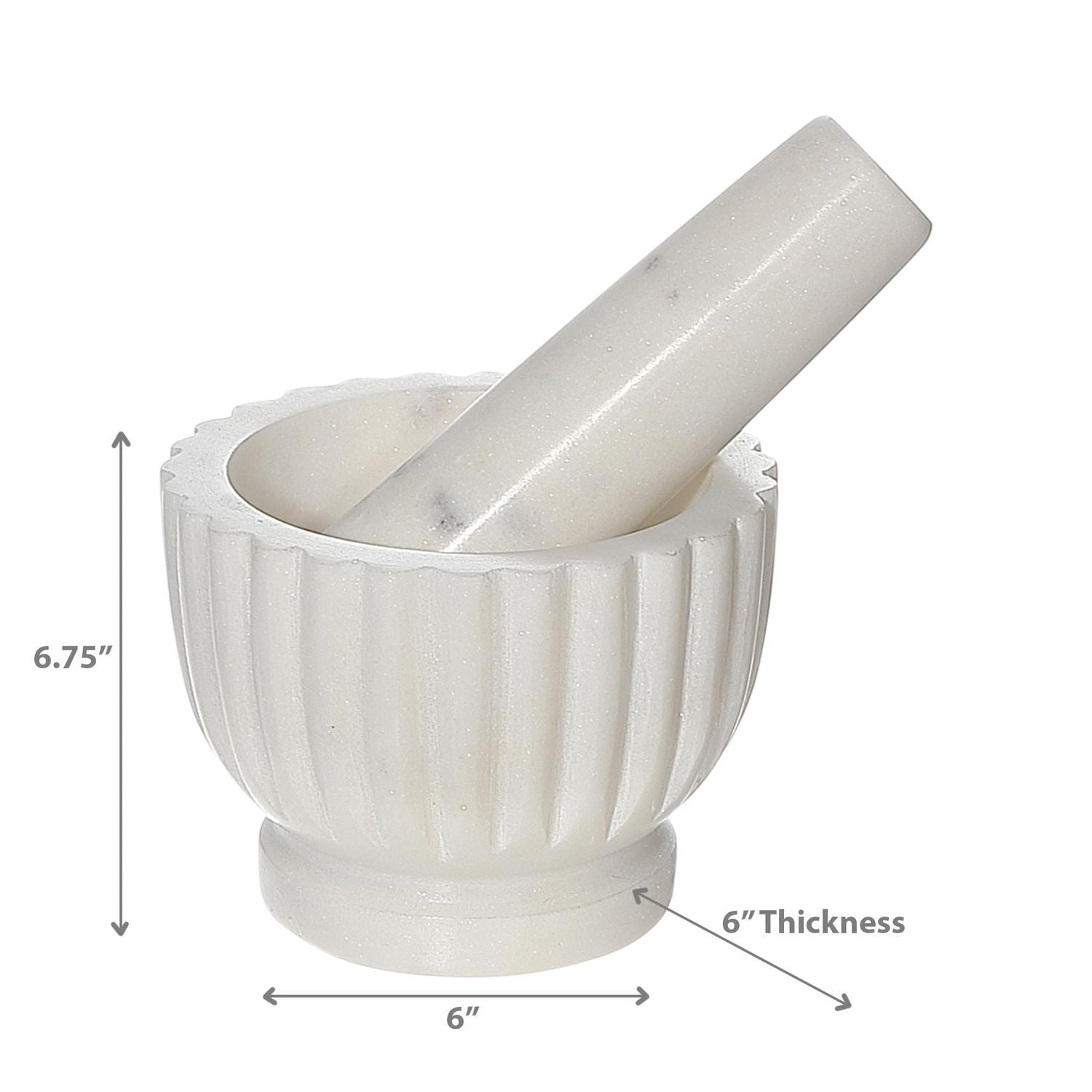 Mortier En Marbre Blanc Et Pastel Avec Sculpture