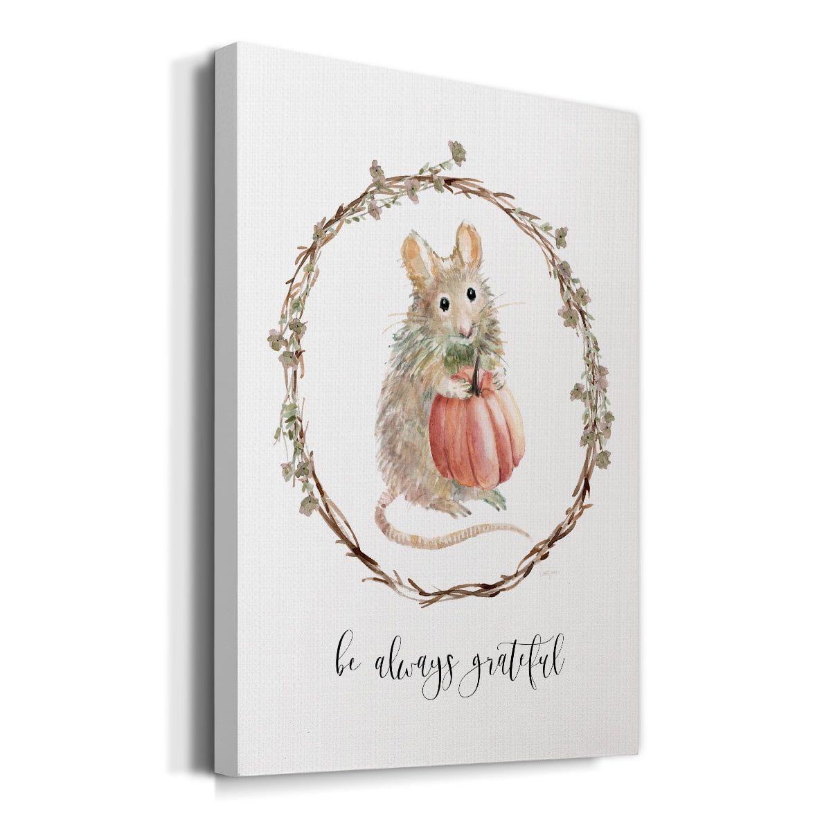 Harvest Home Mouse Premium Gallery Wrapped Canvas - Ready to Hang