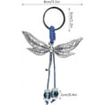 thumbnail image 4 of 4Pcs Dragonfly Gifts for Women, Evil Eye Keychain, Blue Charm Vintage Rope Clip Bag Ornament with Good Ornamental Value, Alloy Multipurpose Plaited Amulet Decoration, 4 of 7